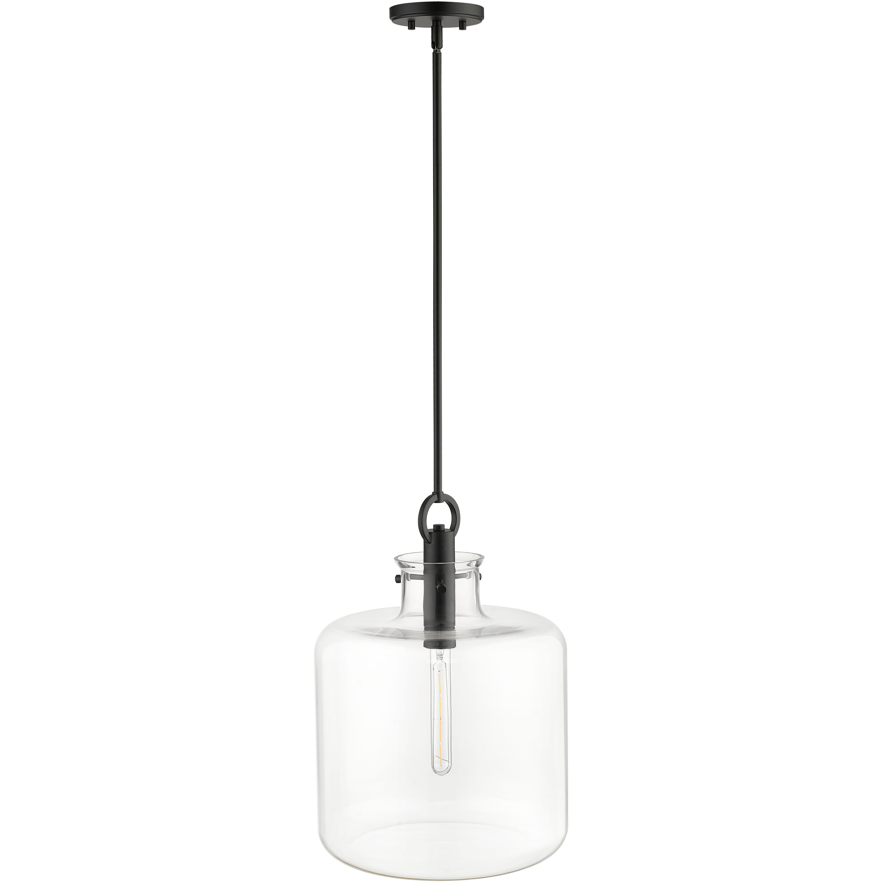 Hayloft 1 Light 14.2 inch Matte Black Pendant Ceiling Light